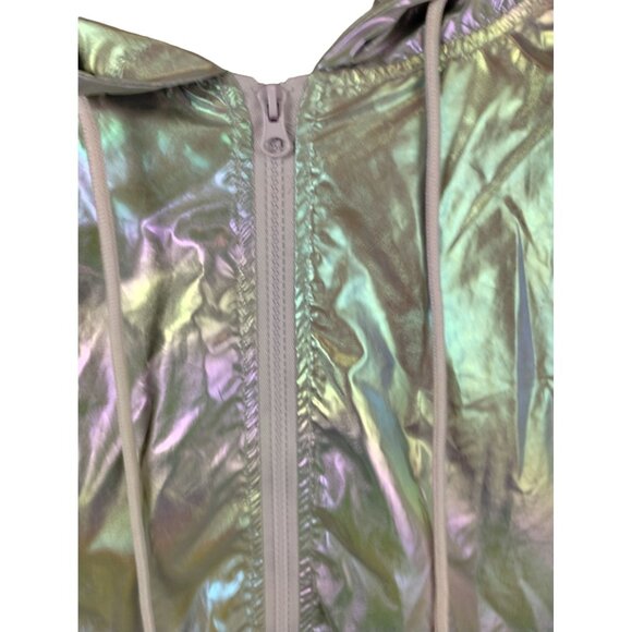 Shein Womens or Mens M Lightweight Iridescent Hooded Windbreaker Jacket - Picture 3 of 9